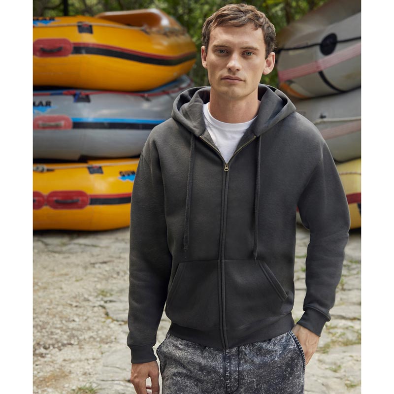 Premium 70/30 hooded sweatshirt jacket - Charcoal S